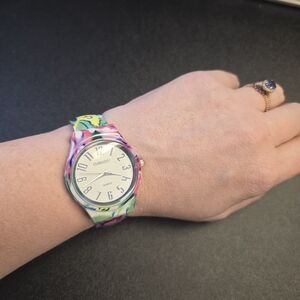 Embassy Floral Silicone Watch in Multicolor